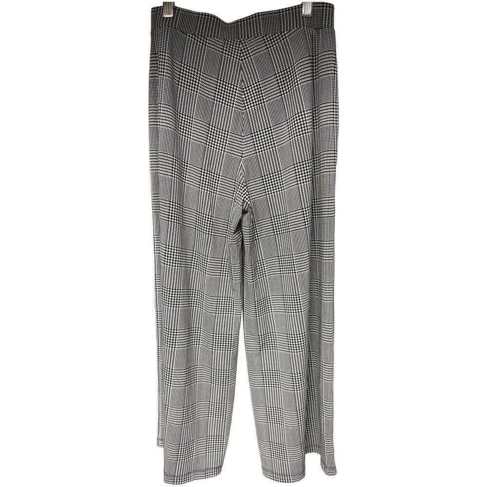 Susan Graver Women's Printed Liquid Pull-On Culotte Pants Black - Regular - Picture 2 of 2